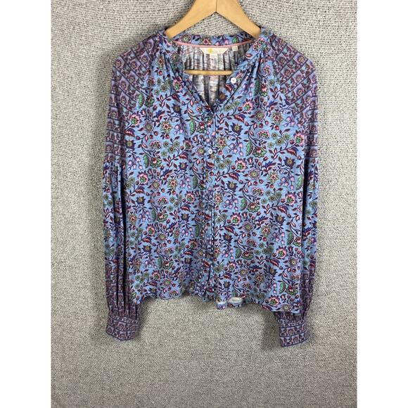 Boden Blouse Floral Fairy Women’s 12 Button Up Boho Cottagecore Maximalism - Picture 1 of 14